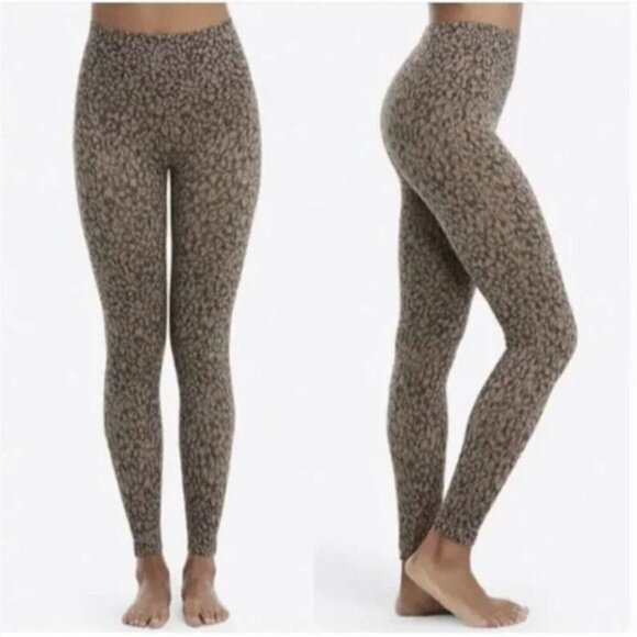 SPANX Look At Me Now High Rise Seamless Leopard Print Leggings. Women's Small - Picture 1 of 15